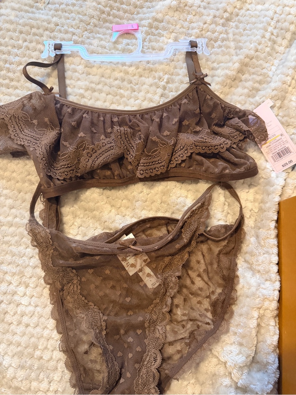 wild fable Brown Lace Bralette & bikini Set - Picture 2 of 5